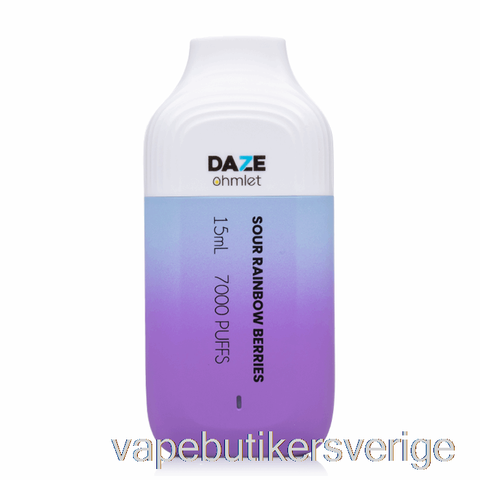 Vape Sverige 7 Daze Ohmlet 7000 Engångs Sura Regnbågsbär